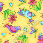 Yellow Bird Fabric