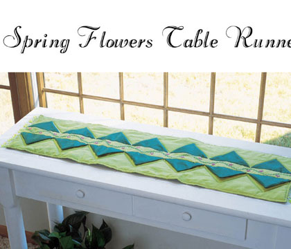 Spring Flowers Table Runner