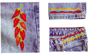 Chili pepper embroidery Sewing Savvy