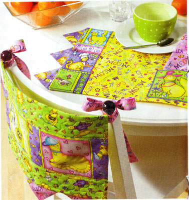 cat fabric placemat