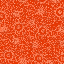 Orange-floral-tonal