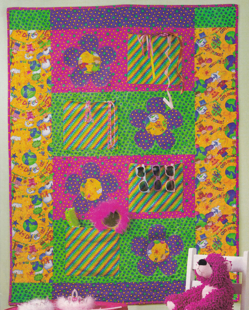 Kids Daisy Applique pocket quilt